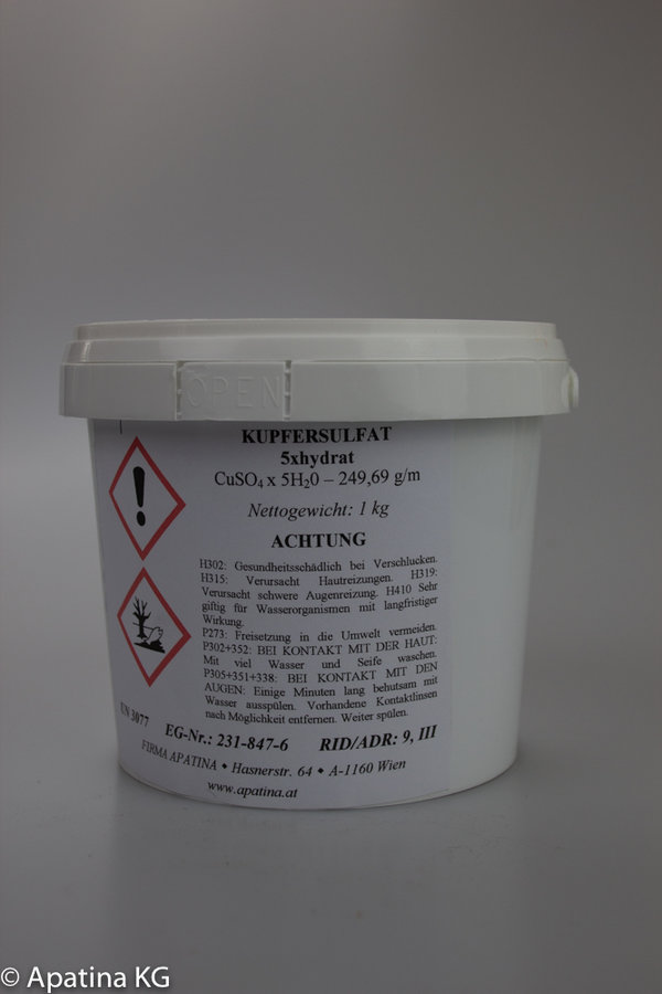 Kupfersulfat 5xhydrat (CuSO4 x 5H20, Kupfervitriol)