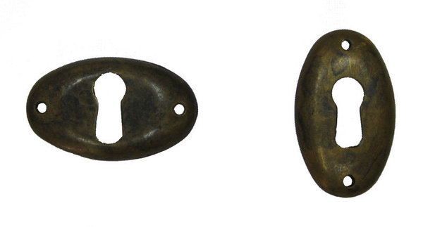 Schlüsselschild oval / glatt, Messing