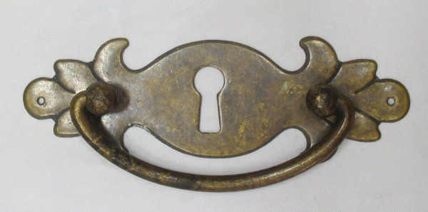 Schlüsselschild mit Griff waagrecht Biedermeier